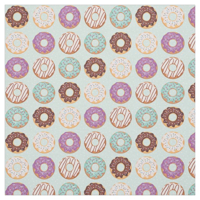 Blaue Icierte Donuts mit Sprinklen-Muster-Party Stoff (Muster)