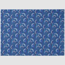 Blaue Illustrierte Lilie des Tals Dekoupage Seidenpapier