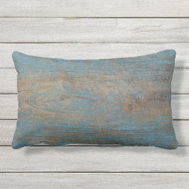 Blaue Imitat-Strand-Holz-Beschaffenheit Lendenkissen