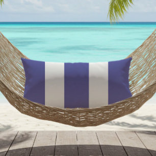 Blaue Immergrün-weiß gestreifte Outdoor-Kabana Kissen Für Draußen
