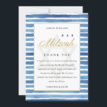 BLAUE INDIGO WASSERCOLOR STRIPEN BVT BAR MITZVAH DANKESKARTE<br><div class="desc">Wenn Sie weitere Anpassungen benötigen,  schreiben Sie mir bitte an yellowfebstudio@gmail.com.</div>