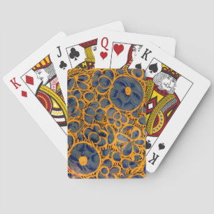 Blaue indische Textur Spielkarten