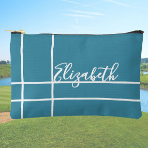 Blaue individuelle Namen Zubehörtasche