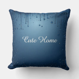 Blaue individuelle Namensdeko für Zuhause Cozy Kissen