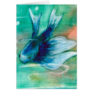 Blaue Inky Betta Fische