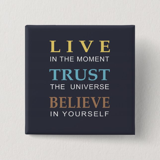 Blaue inspirierend moderne Typografie Button (Vorderseite)