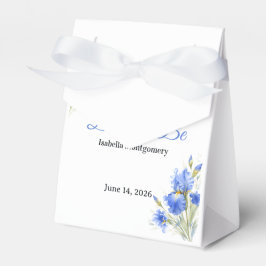 Blaue Iris Braut, die bald heiratet, Something Blu Geschenkschachtel