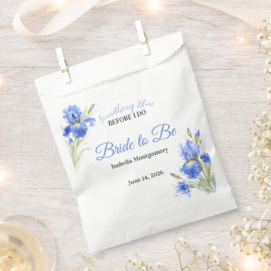 Blaue Iris Braut zu sein Something Blue Brautparty Geschenktütchen