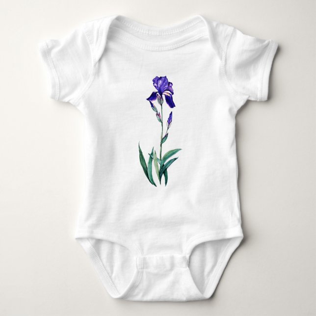 Blaue Iris durch PMACarlson Baby Strampler (Vorderseite)