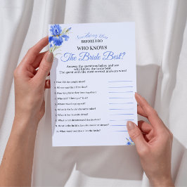 Blaue Iris Etwas Blau Wer kennt die Braut am beste Einladung