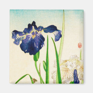 Blaue Iris - japanischer Aquarelldruck Magnet
