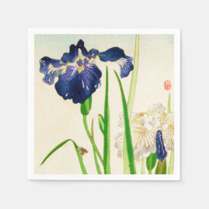 Blaue Iris - japanischer Aquarelldruck Serviette