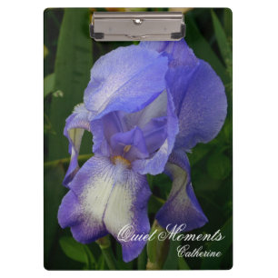 Blaue Iris Makrofoto Florale Natur Kunst Klemmbret Klemmbrett
