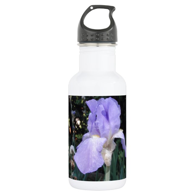Blaue Iris Trinkflasche (Vorderseite)