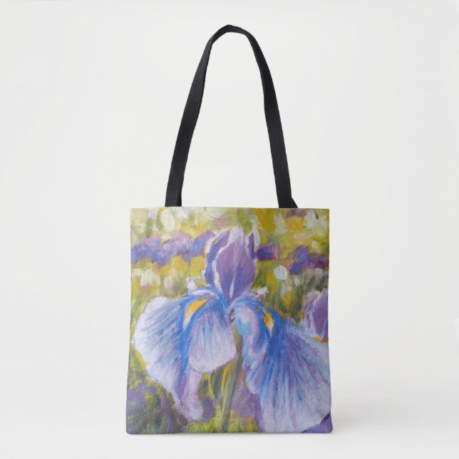 Blaue Iris und lila Lilien auf (Vorderseite)
