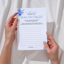 Blaue Iris Wohin Sind Sie Gegangen Brautparty-Spie