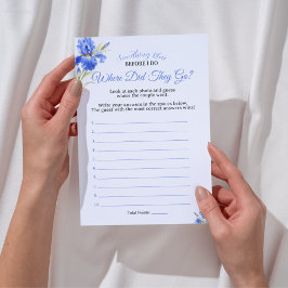 Blaue Iris Wohin Sind Sie Gegangen Brautparty-Spie Einladung