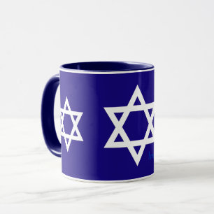 Blaue israelische Patriot-Tasse, israelische Flagg Tasse