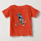 Blaue Jay auf Aquarellmalerei in Zweigstellen Baby T-shirt (Vorderseite)
