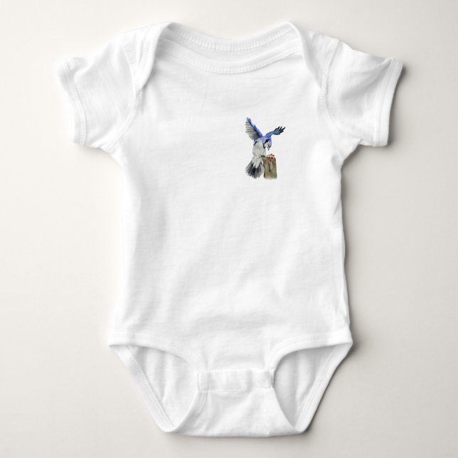 Blaue Jay Baby Strampler (Vorderseite)