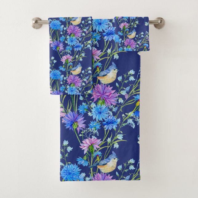 Blaue Jay im Frühjahr Badhandtuch Set (Insitu)