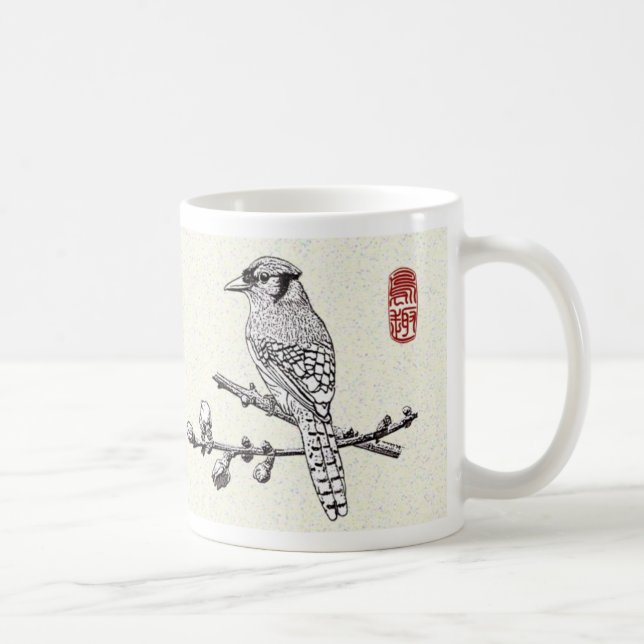 Blaue Jay-Kaffee-Tasse Kaffeetasse (Rechts)