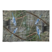 Blaue Jay mit Vers aus Isaiah hören