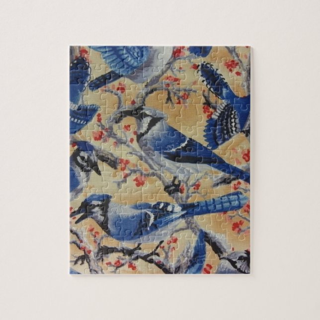 Blaue Jay Puzzle (Vertikal)