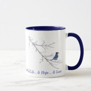 Blaue Jay-Tasse Tasse