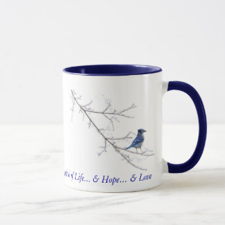 Blaue Jay-Tasse Tasse