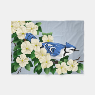 Blaue Jay-Vogel-Kunst auf Geschenken Fleecedecke
