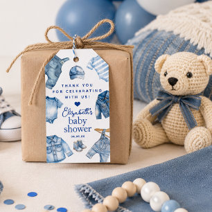 Blaue Jeans Baby Denim Thema Baby Shower Favor Tag Geschenkanhänger