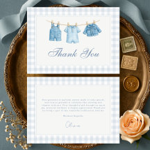 Blaue Jeans Baby Gingham Baby Shower