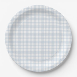 Blaue Jeans Baby Junge Baby Shower Gingham Pappteller
