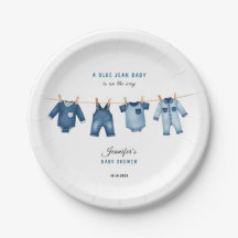Blaue Jeans-Baby-Party - Denim-Thema