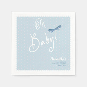 Blaue Jeans Baby Rosa Denim Baby Shower Willkommen Serviette