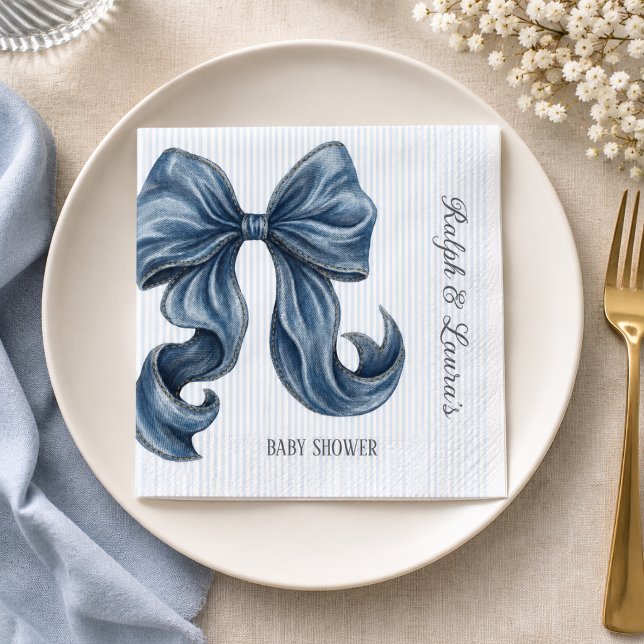 Blaue Jeans Baby Shower Serviette (Von Creator hochgeladen)