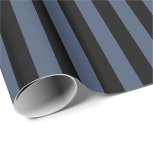 Blaue Jeans Blau und Schwarz gestreift Geschenkpapier