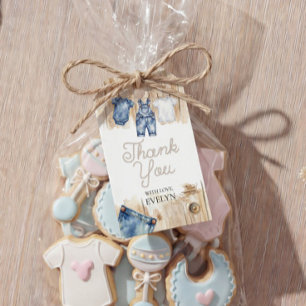 Blaue Jeans-Denim-Geschenkanhänger Geschenkanhänger