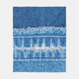 Blaue Jeans-Denim-Textur Fleecedecke