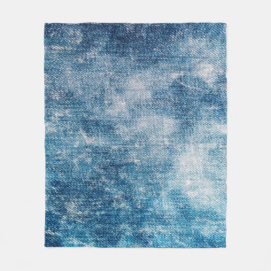 Blaue Jeans-Denim-Textur Fleecedecke