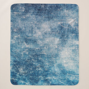 Blaue Jeans-Denim-Textur Sherpadecke