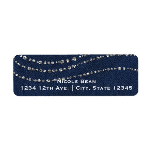 Blaue Jeans & Diamanten funkelnde Bling-Geburtstag
