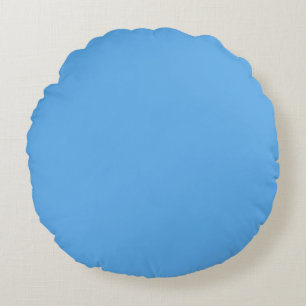 Blaue Jeans (einfarbig) Rundes Kissen