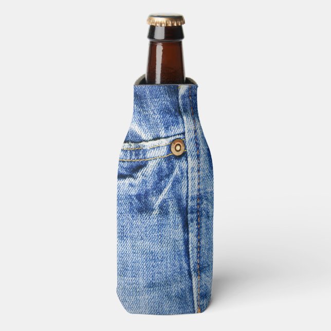 BLAUE JEANS FLASCHENKÜHLER (Flaschenvorderseite)
