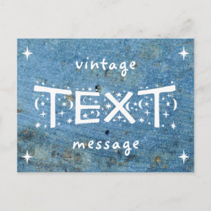 Blaue Jeans Rock Vintage-Textnachrichten-Postkarte Postkarte