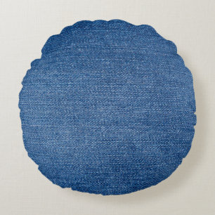 Blaue Jeans Rundes Kissen