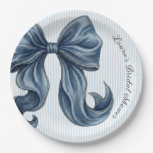 Blaue Jeans Schleife Brautparty