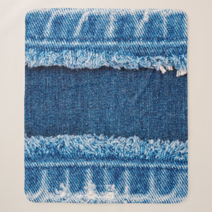 Blaue Jeans-Stofftextur Sherpadecke