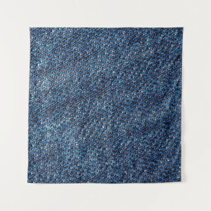 Blaue Jeans Textur Hintergrund. Wandteppich